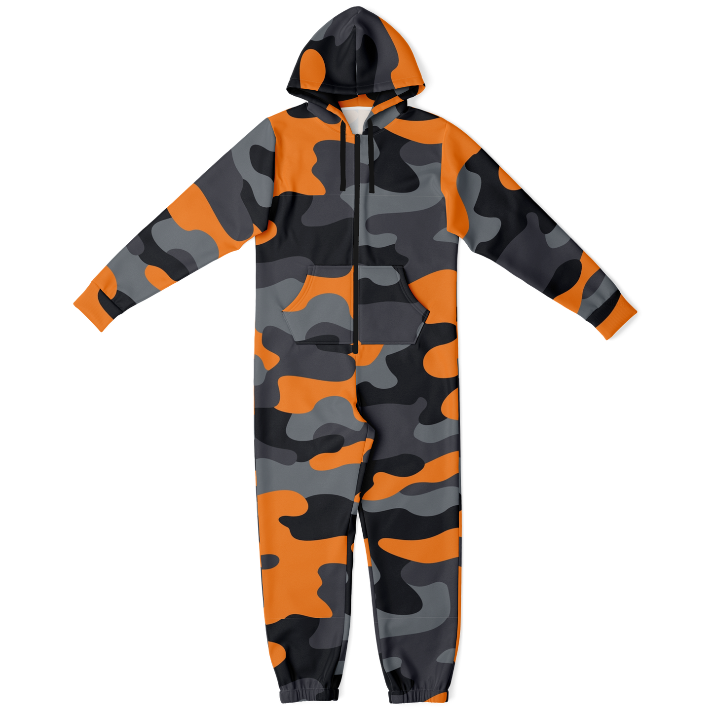 Camo Onesie | Orange, Black and Gray Camouflage