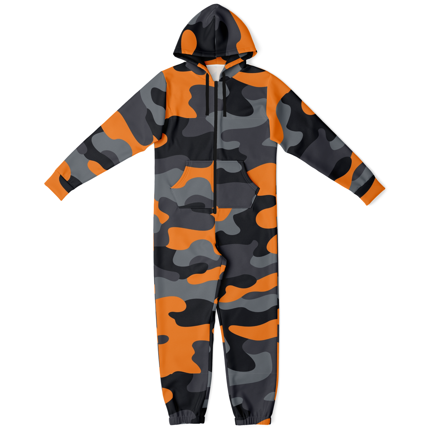 Camo Onesie | Orange, Black and Gray Camouflage