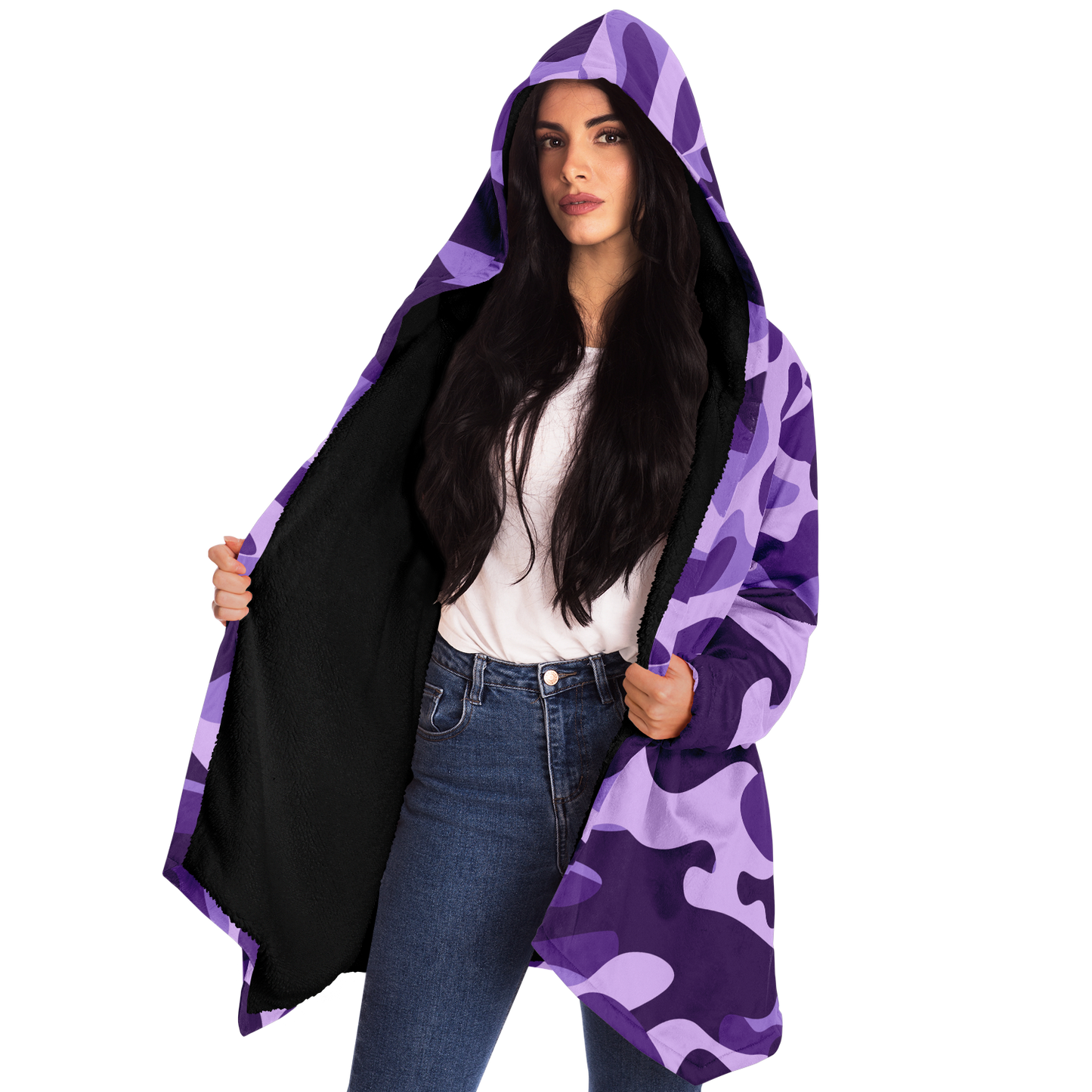 Camo Cloak | Purple, Blue, & Mauve Camouflage | Microfleece