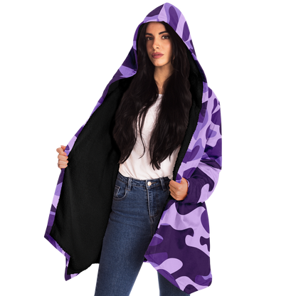 Camo Cloak | Purple, Blue, & Mauve Camouflage | Microfleece