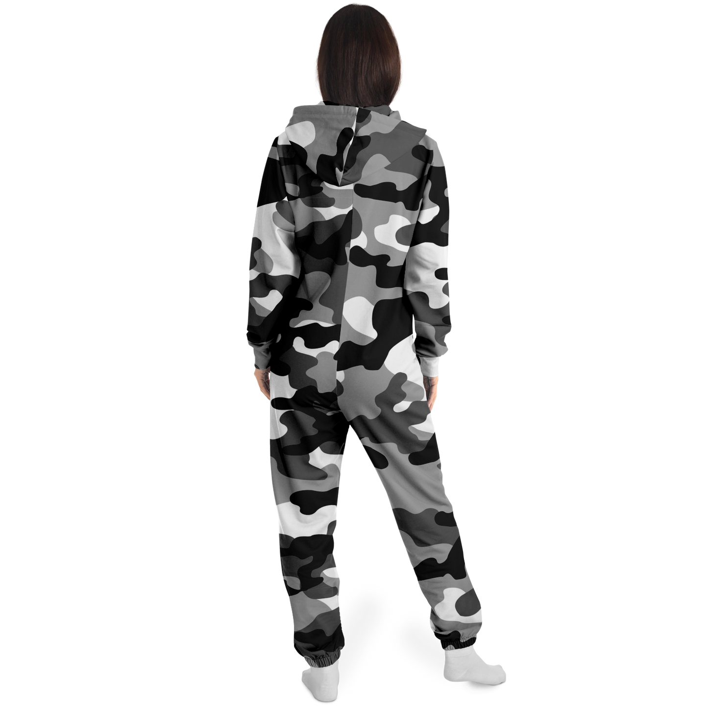 Camo Onesie | Gray, Black and White Camouflage