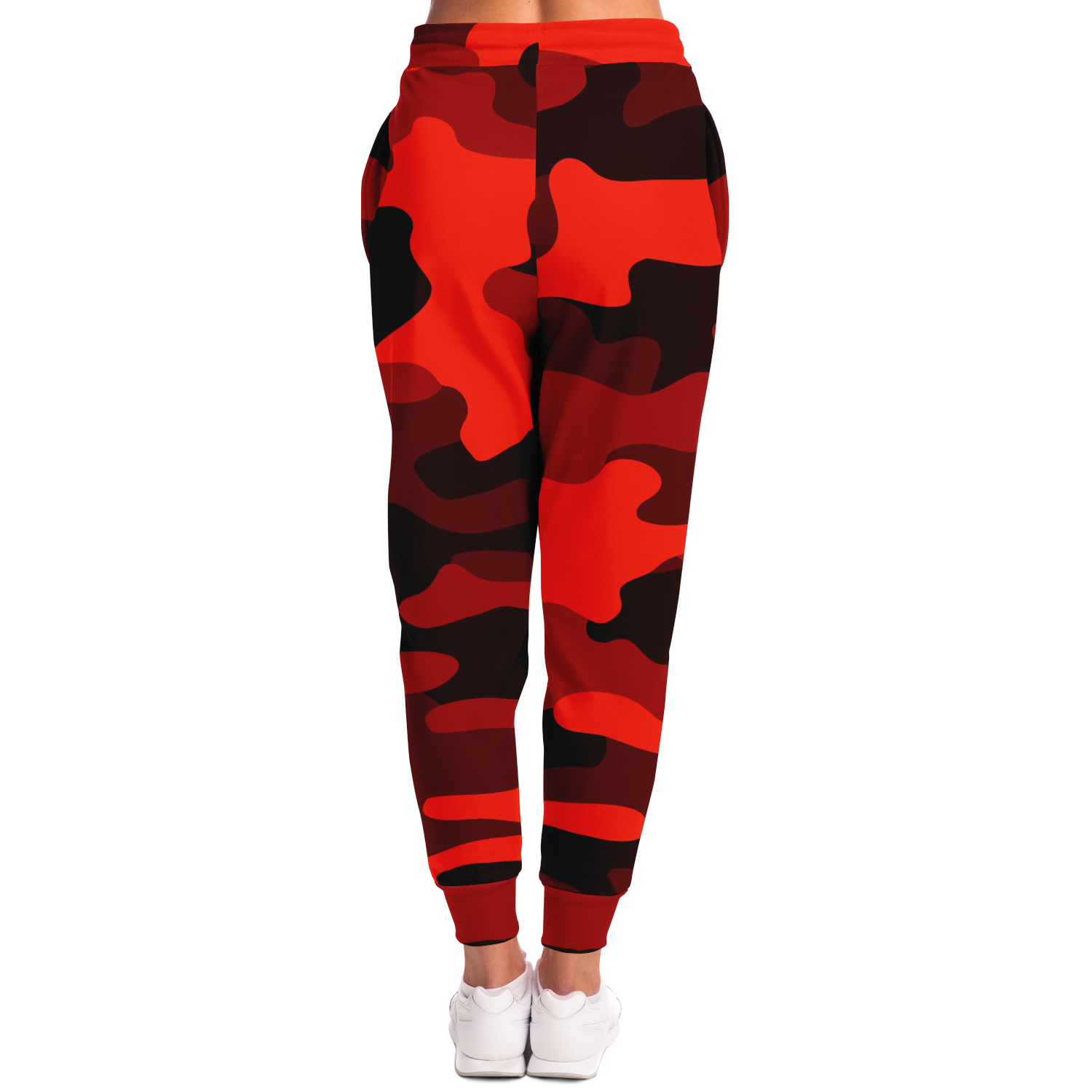 Camo Sweatpants | Unisex | Scarlet Red & Black