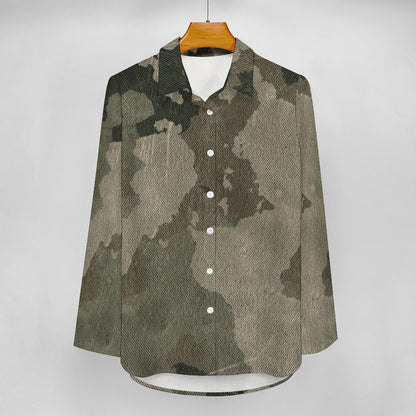 Women's Button-Up Camo Shirt | Dirty Brown