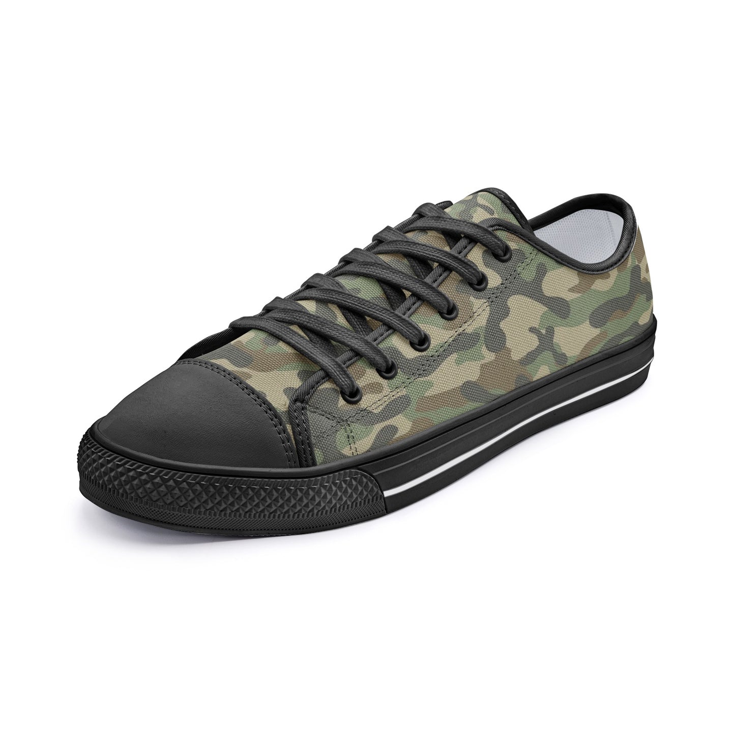 Camo Shoes | Low Top Canvas | Military Brown Camouflage