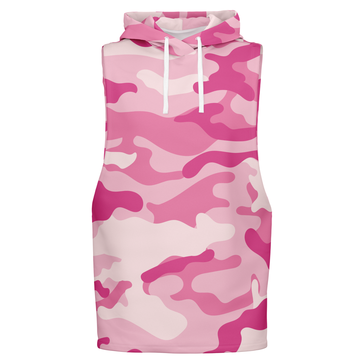 Sleeveless Hoodie | Lavender Pink Camouflage