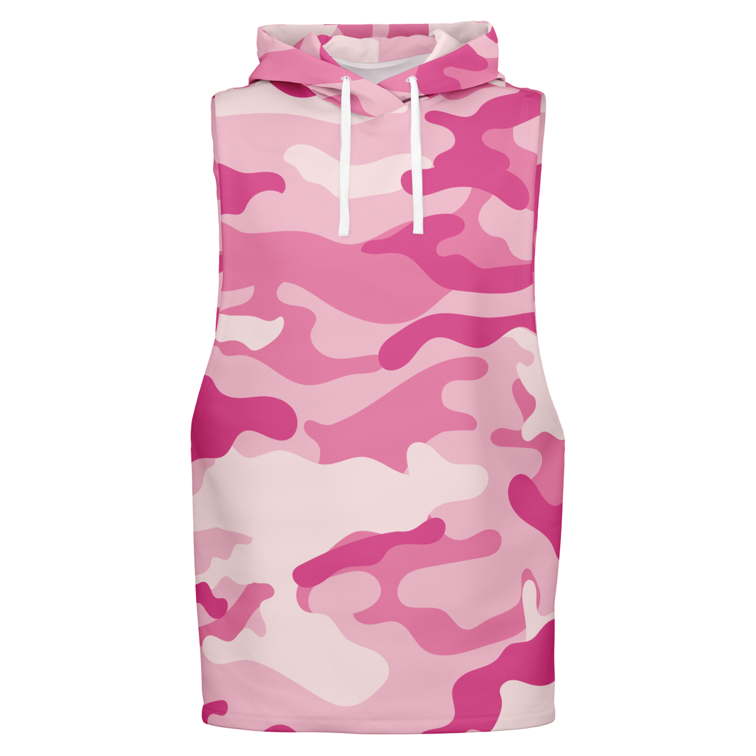 Sleeveless Hoodie | Lavender Pink Camouflage