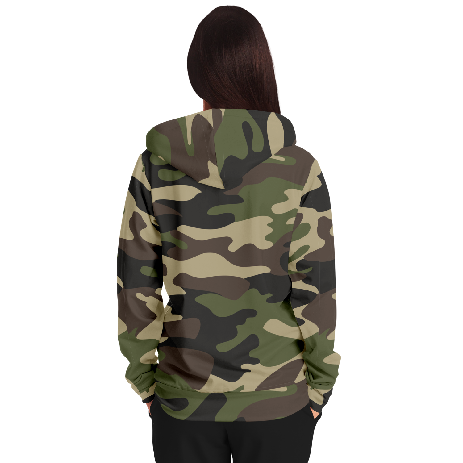 Zip-Up Hoodie | Classic Green Camouflage