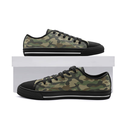 Camo Shoes | Low Top Canvas | Military Brown Camouflage