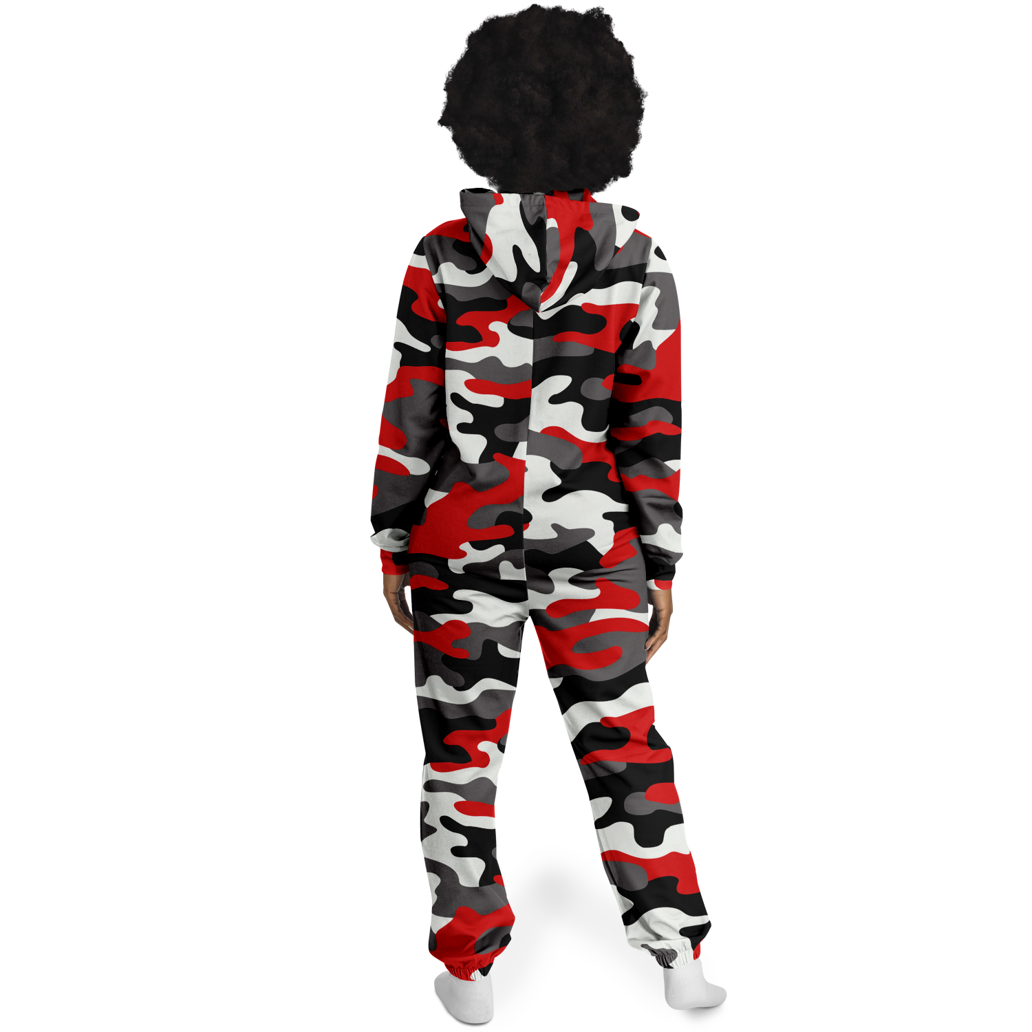 Camo Onesie | Red, Black, and White Camouflage