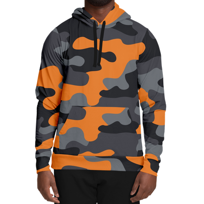 Camo Hoodie | Orange, Gray & Black Camouflage