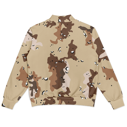 Brown Baseball Jacket in Marines Military Camo Print