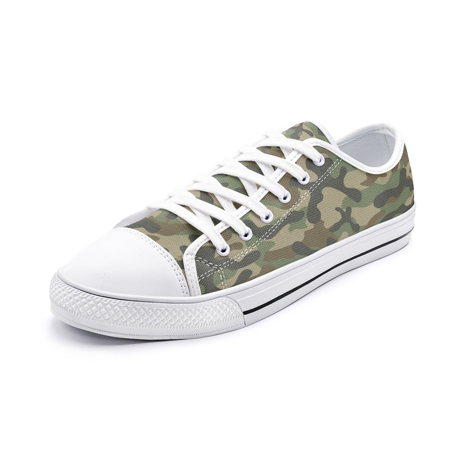 Camo Shoes | Low Top Canvas | Military Brown Camouflage