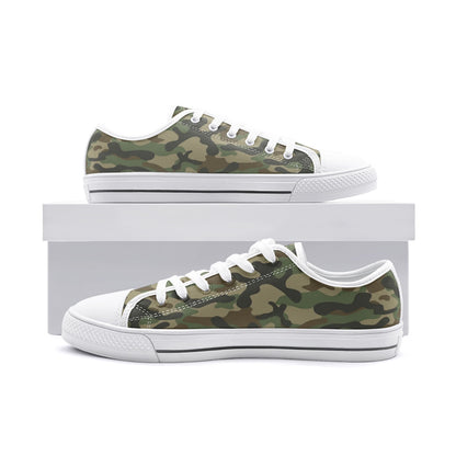 Camo Shoes | Low Top Canvas | Military Brown Camouflage