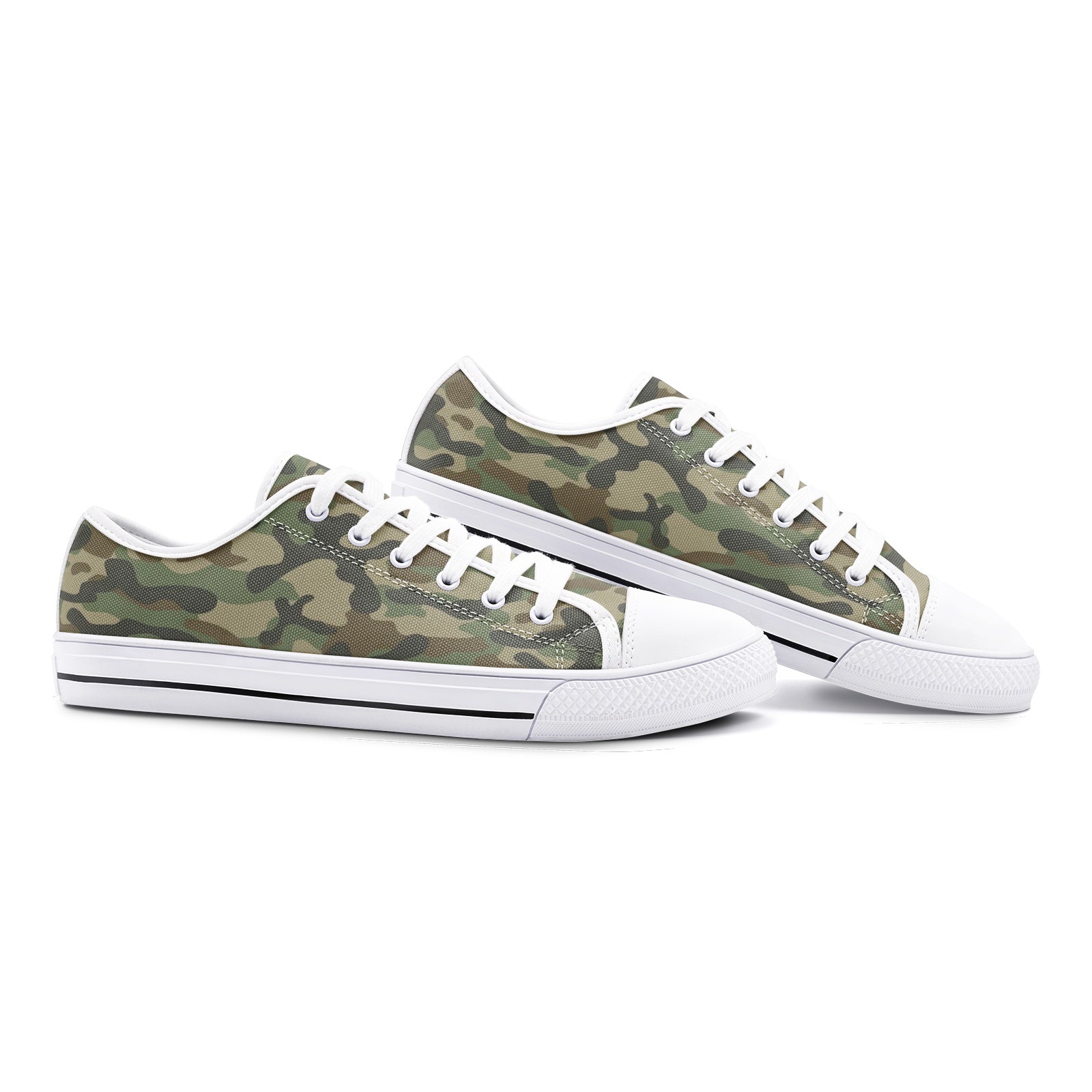 Camo Shoes | Low Top Canvas | Military Brown Camouflage