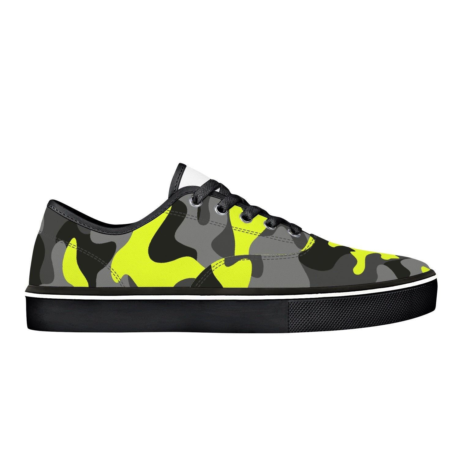 Camo Skate Shoes | Yellow, Black, and Gray Camouflage