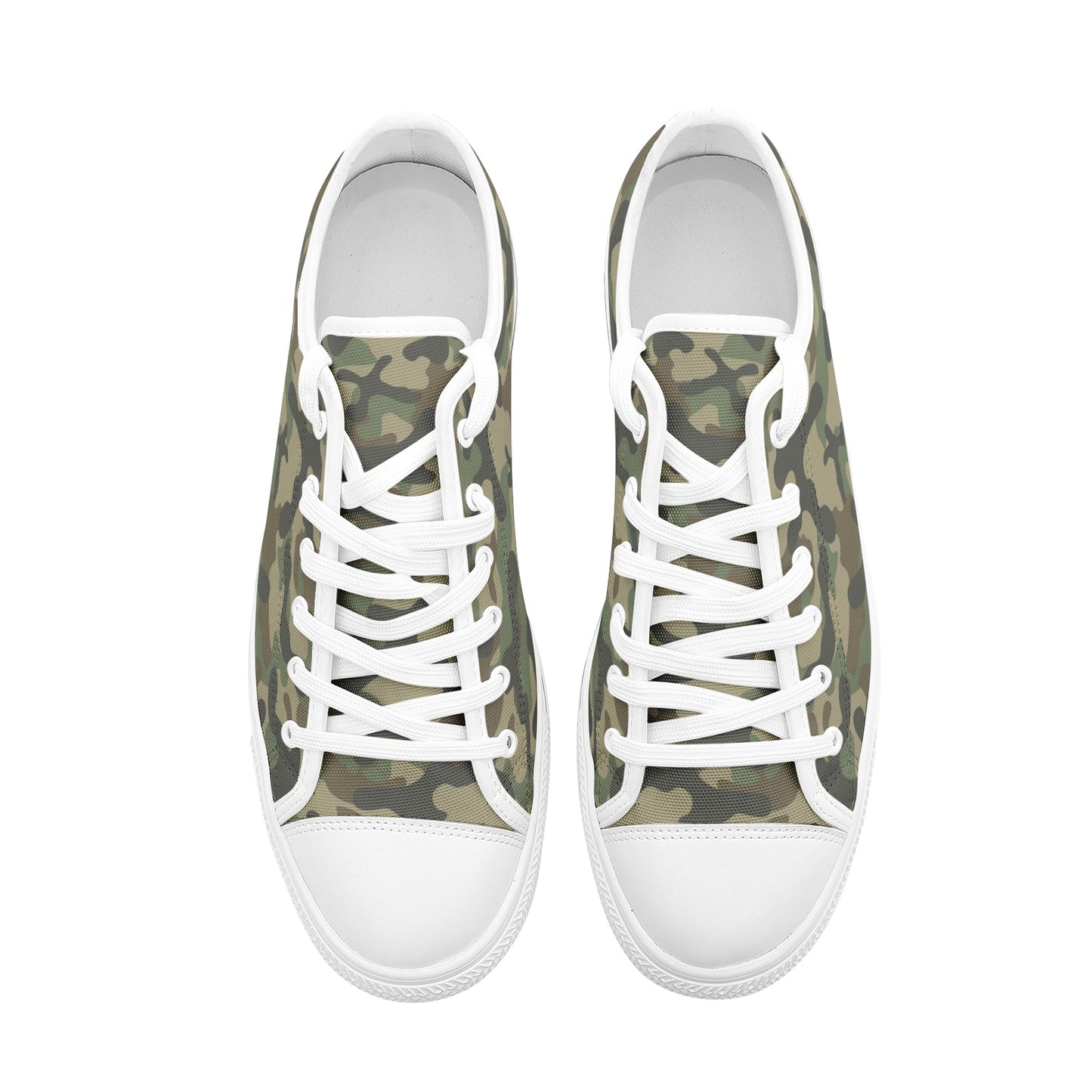 Camo Shoes | Low Top Canvas | Military Brown Camouflage