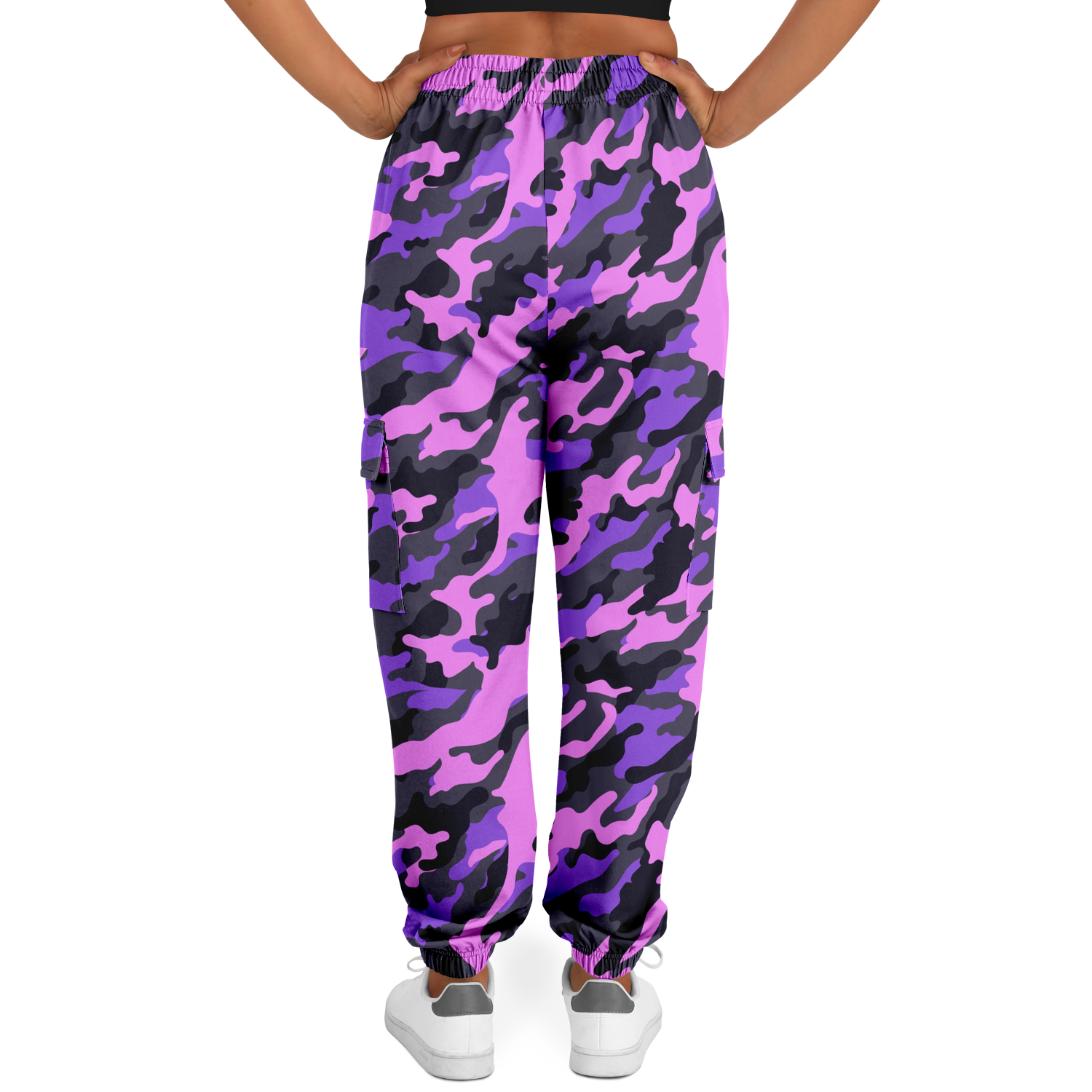 Pink Camo Cargo Pants | Black & Indigo | Unisex