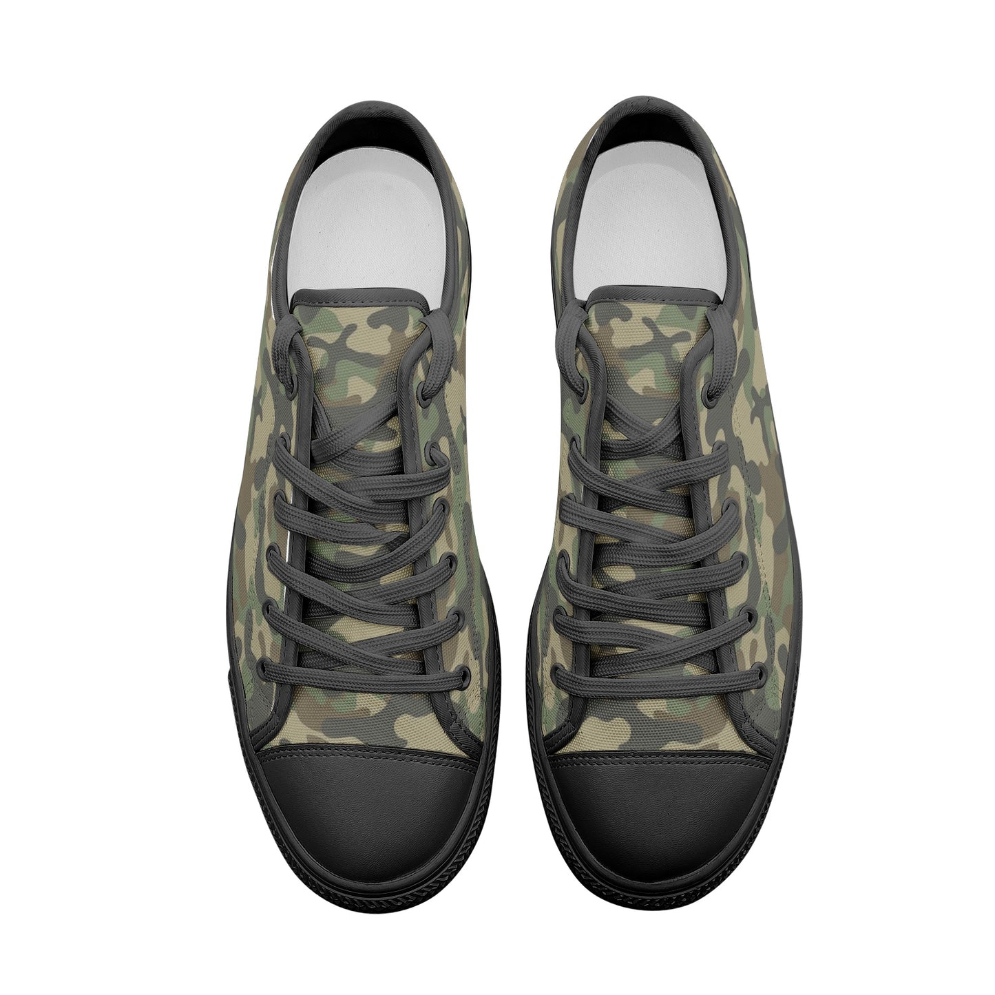 Camo Shoes | Low Top Canvas | Military Brown Camouflage