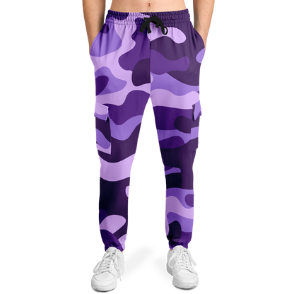 Camo Cargo Pants | Unisex | Purple, Blue & Mauve Camouflage