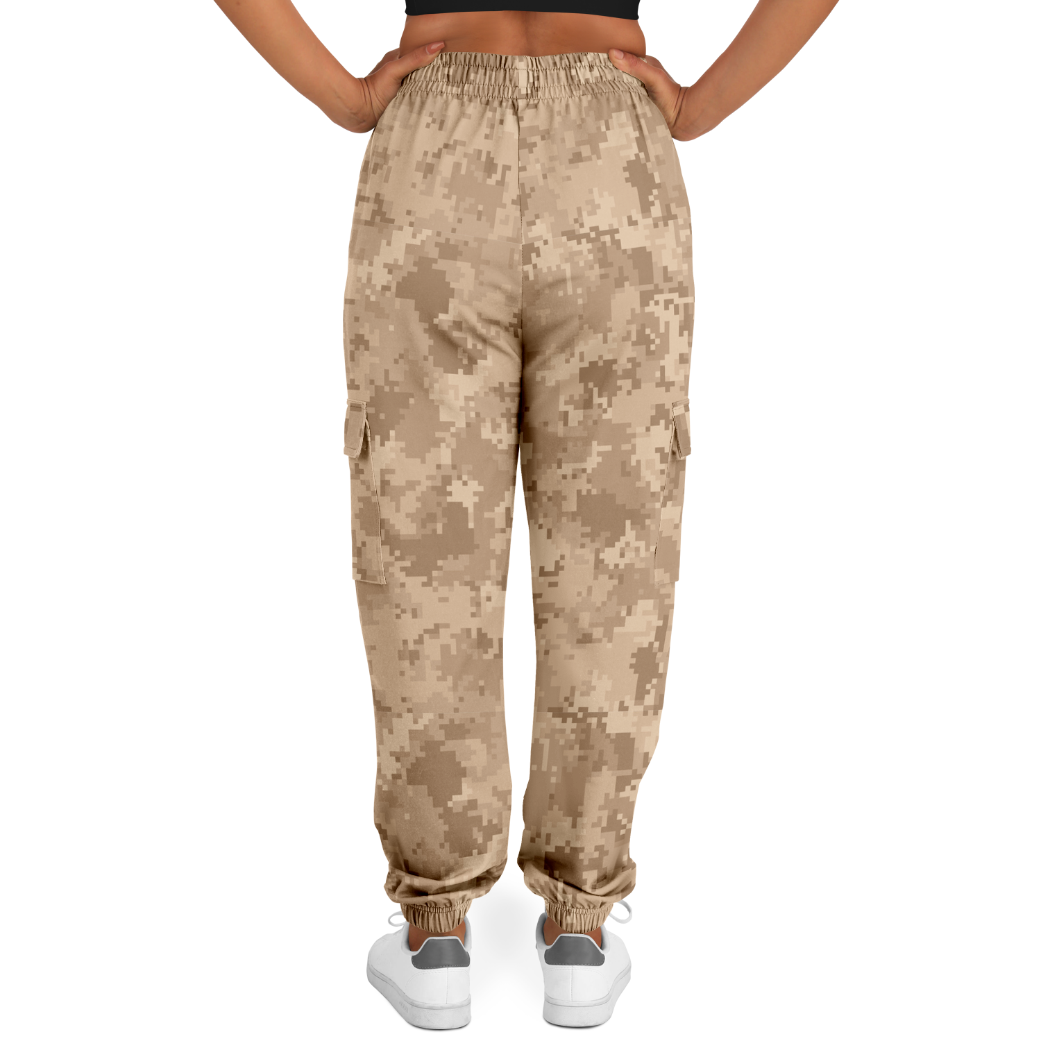 Brown Camo Cargo Pants | Pixel Camouflage | Unisex