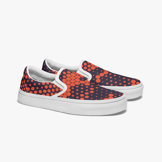 Camo Slip-On Shoes | Orange and Blue Digital Camouflage