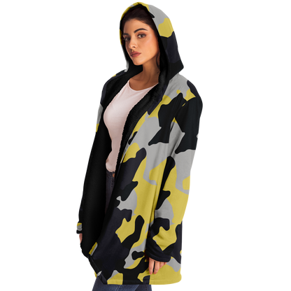 Camo Cloak | Yellow, Black & Silver Camouflage | Microfleece