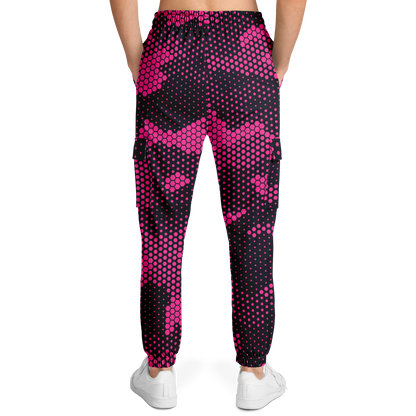 Camo Cargo Pants | Unisex | Pink Digital Dotted Hexagonal