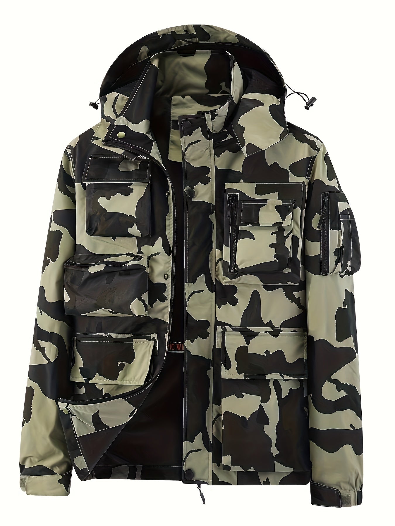 Men's Camo Jacket | Outdoor Stylish with Removable Hood