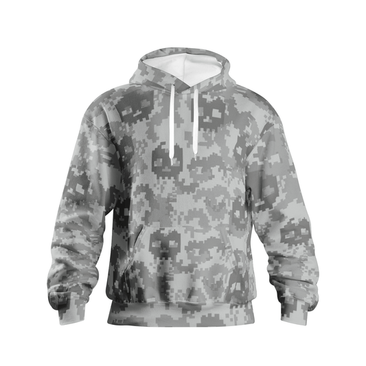 Urban Camo Hoodie | Skulls Print in Digital Gray