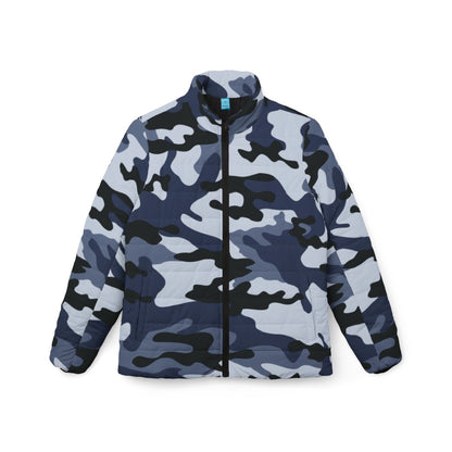 Women’s Camo Puffer Jacket | Light Blue Camouflage