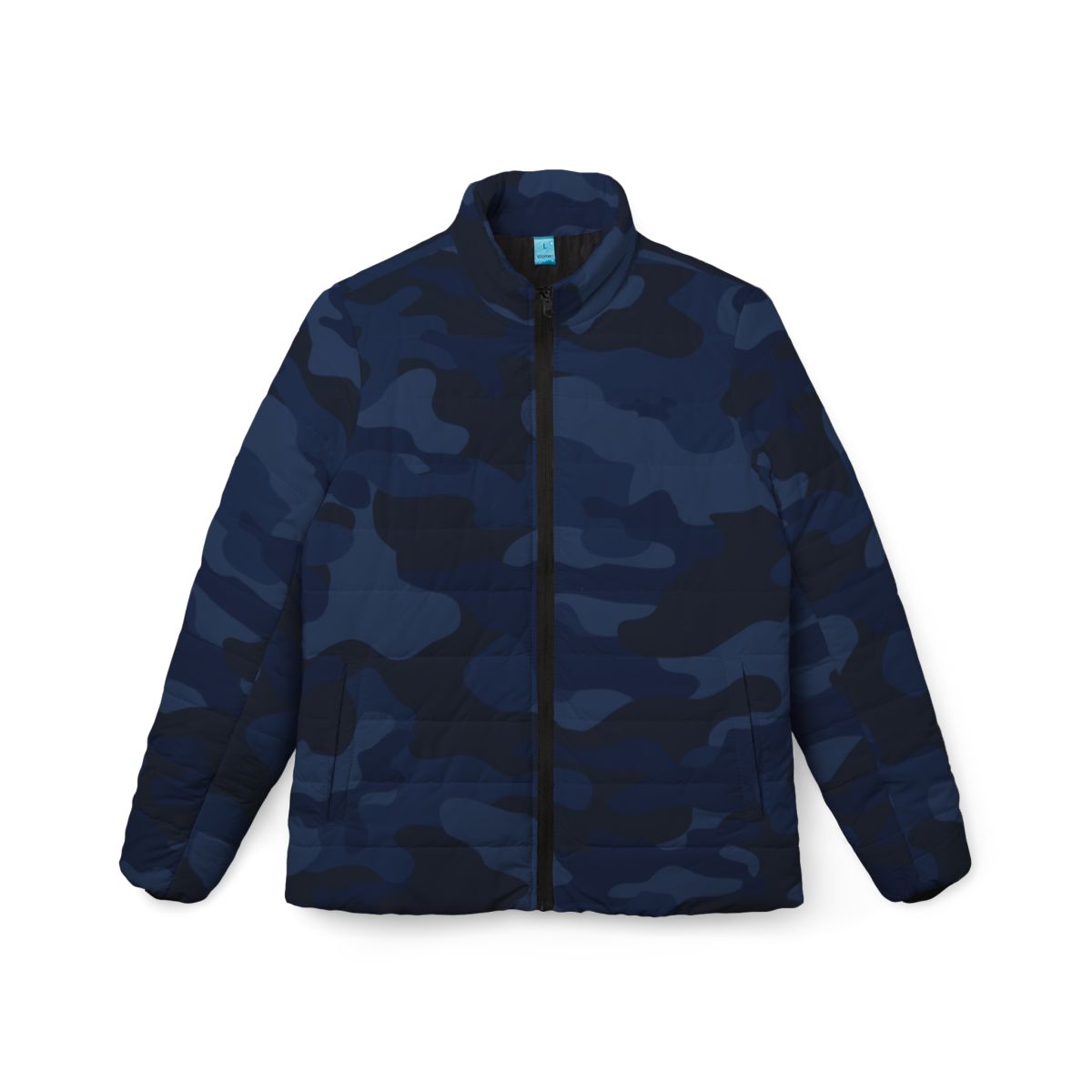 Women’s Camo Puffer Jacket | Deep Blue Camouflage