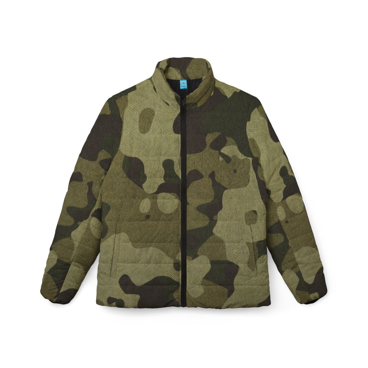 Women’s Camo Puffer Jacket | Green Fabric