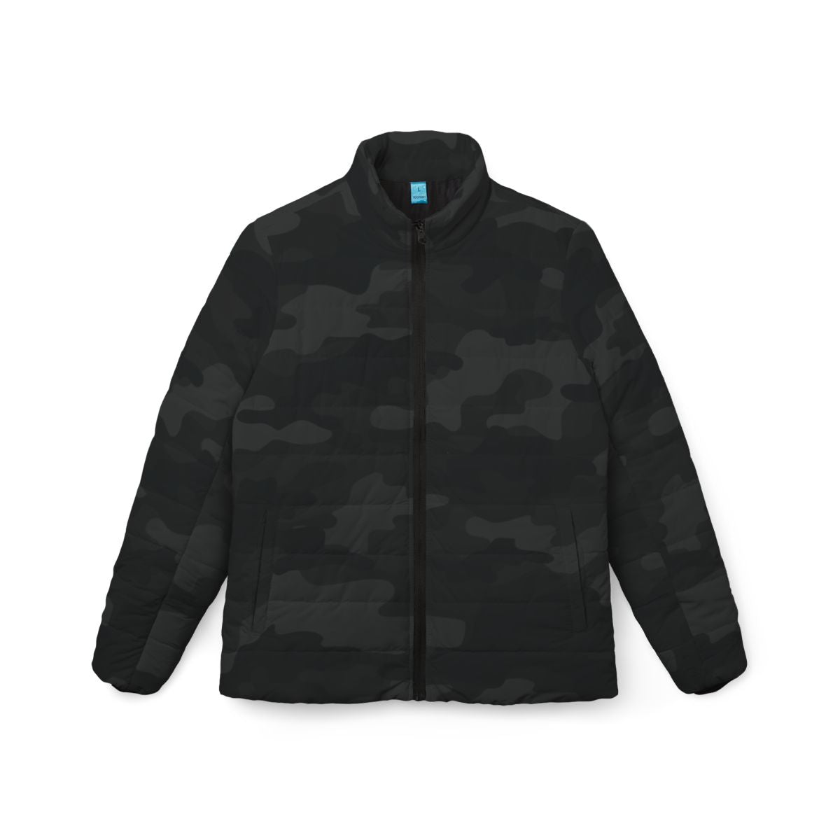 Women’s Camo Puffer Jacket | Black Camouflage