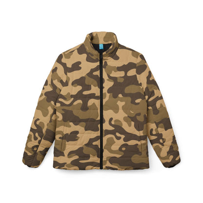 Women’s Camo Puffer Jacket | Khaki Camouflage