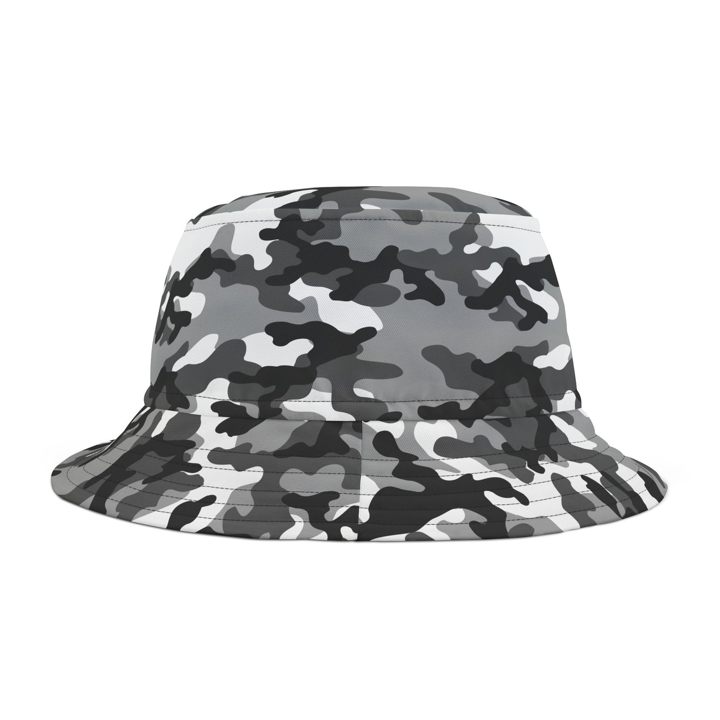 Camo Bucket Hat | Black, Gray and White Camouflage