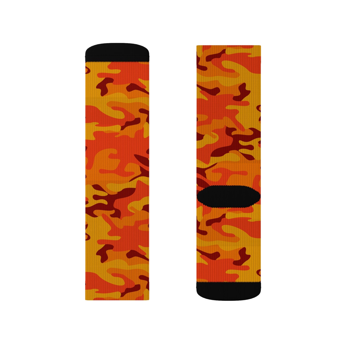 Camo Socks | Orange & Red Camouflage