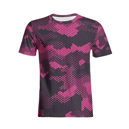 Camo T-shirt | Cotton | Unisex | Digital Pink Camouflage