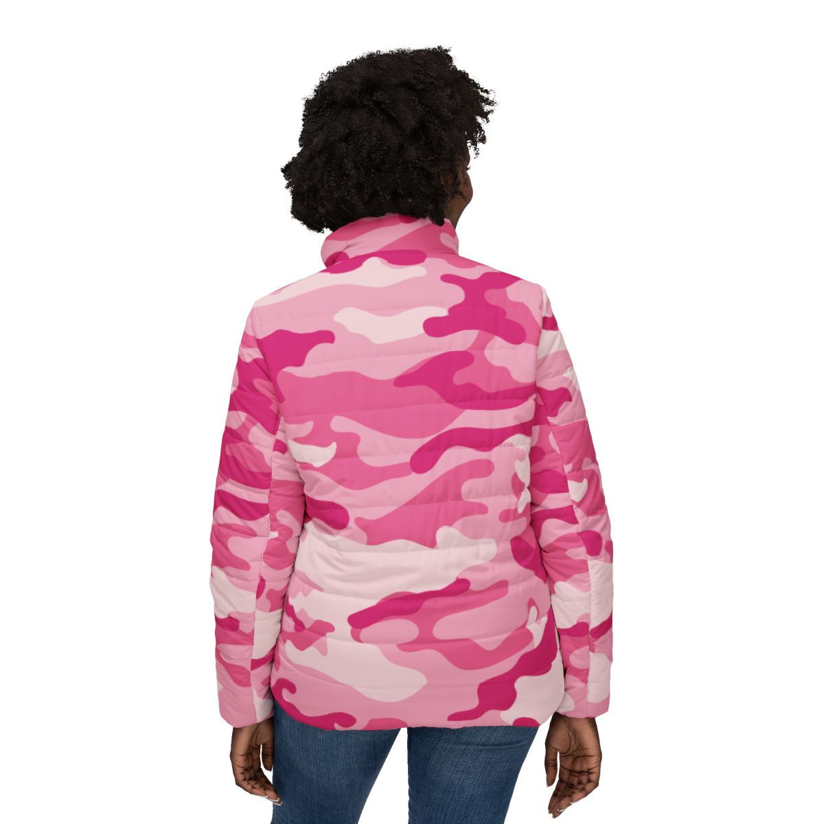 Women’s Camo Puffer Jacket | Lavender Pink Camouflage