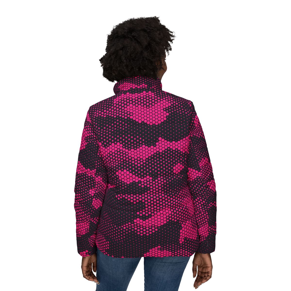 Women’s Camo Puffer Jacket | Pink Digital Camouflage