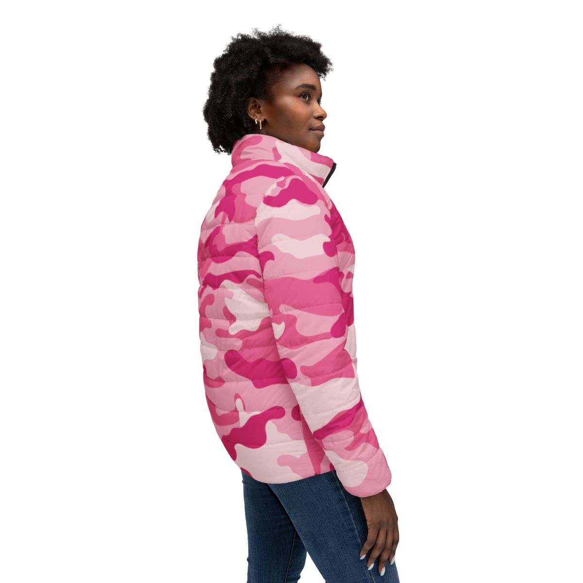 Women’s Camo Puffer Jacket | Lavender Pink Camouflage