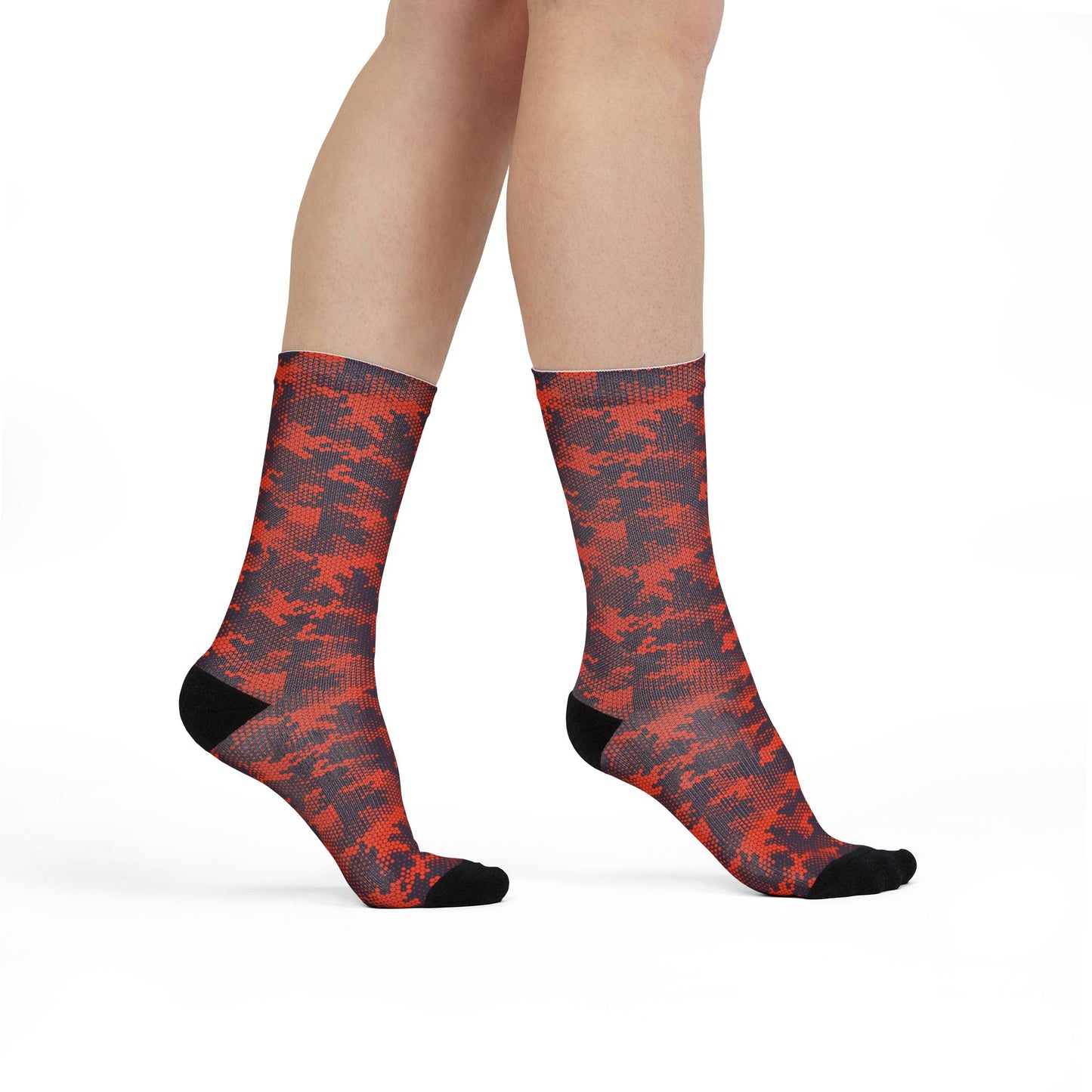 Camo Socks | Orange & Blue | Sublimation Crew