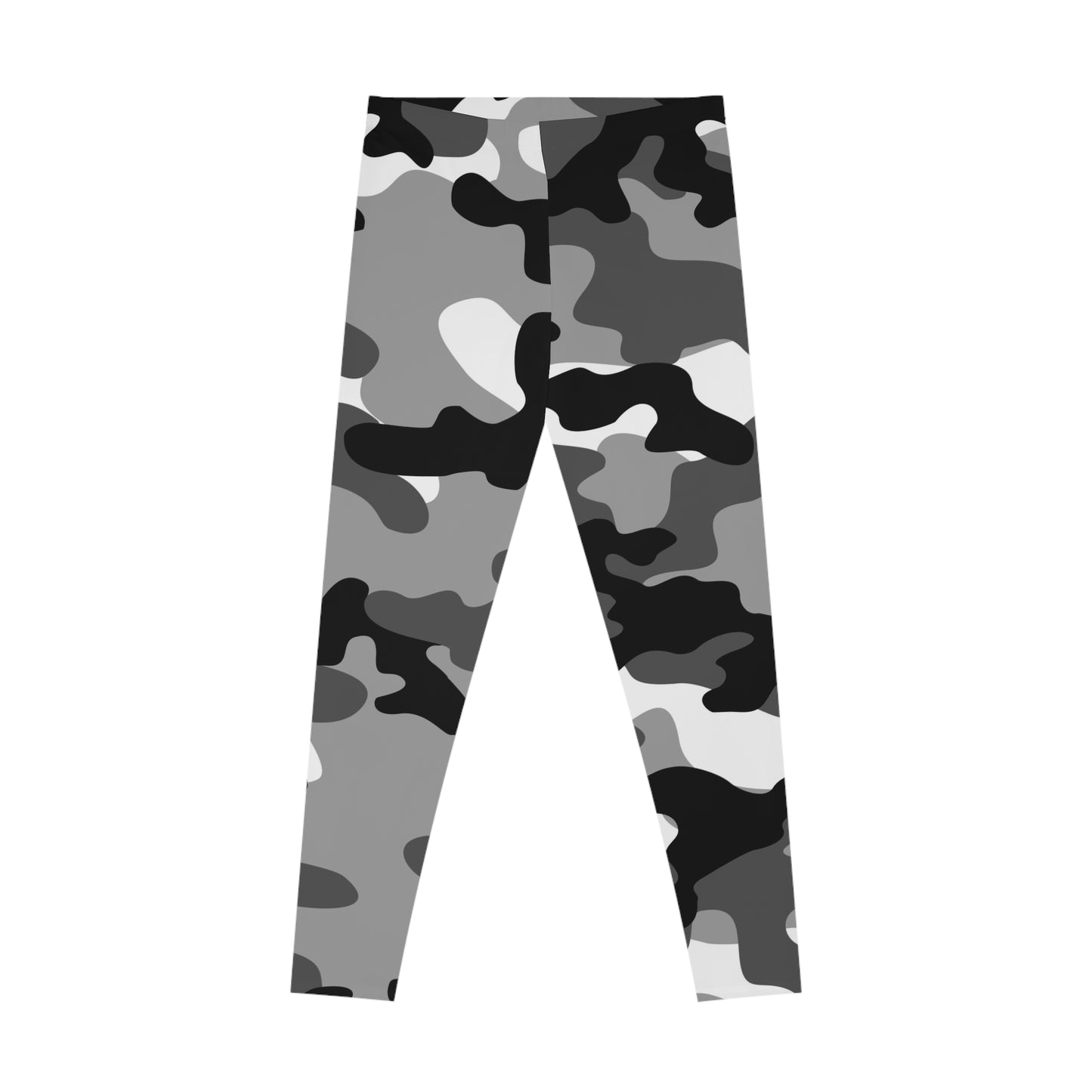 Gray, Black, and White Camo Leggings For Women