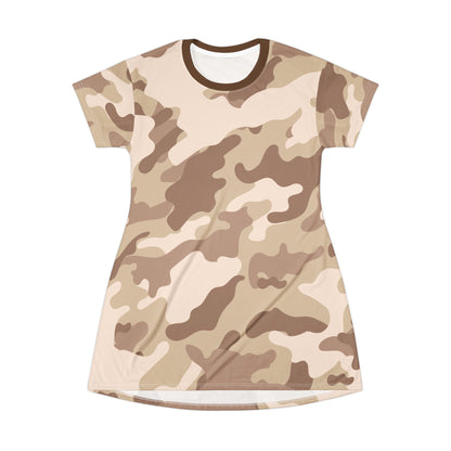 Camo T-Shirt Dress | Desert Brown Camouflage