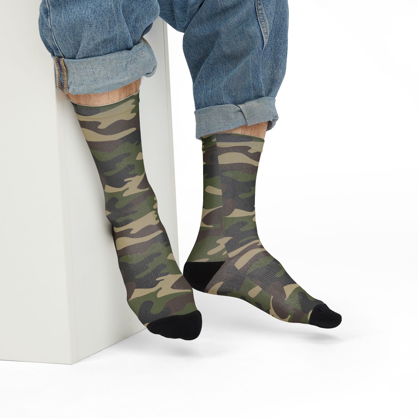 Camo Socks | Classic Green | Sublimation Crew