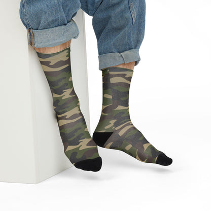 Camo Socks | Classic Green | Sublimation Crew