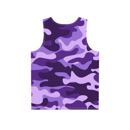 Men's Camo Tank Top | Purple, Blue, and Mauve | Loose Fit