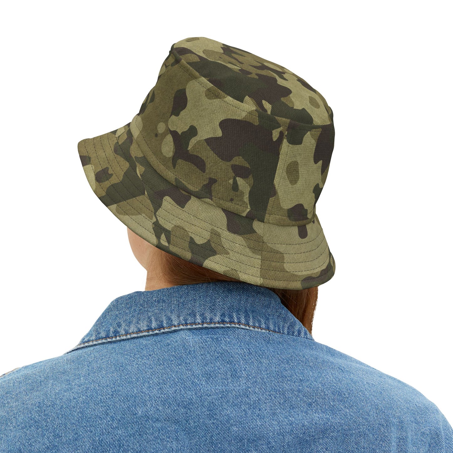 Camo Bucket Hat | Green Fabric Camouflage