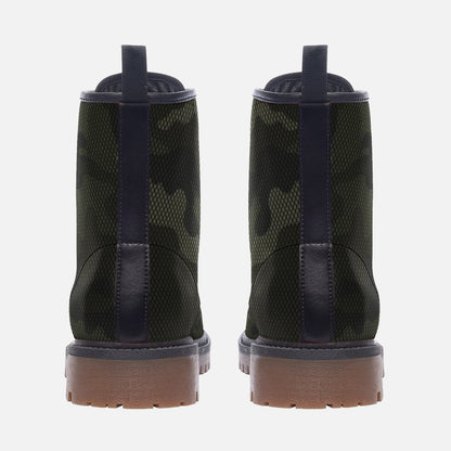 Brown Camo Boots | Digital Dotted Camouflage | Leather