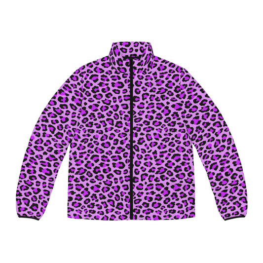 Leopard Puffer Jacket For Men | Purple, Blue & Black