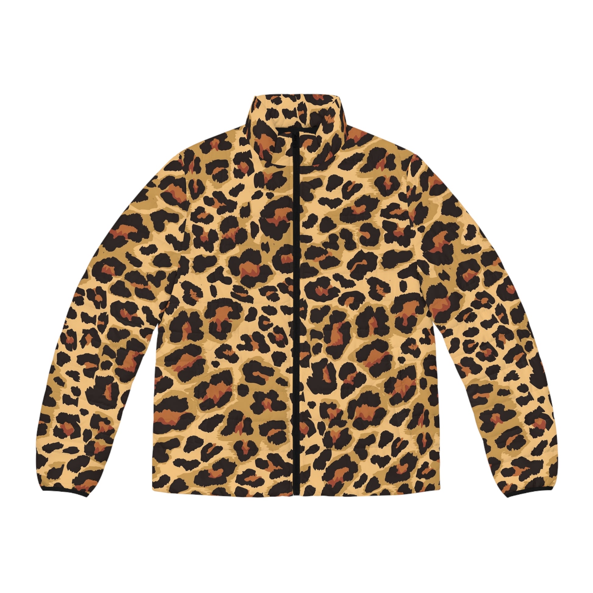 Leopard Puffer Jacket For Men | Classic Brown & Black